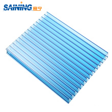 Blue Twin Wall 2.8mm-12mm thickness Polycarbonate sun shade sheet roofing for car parking